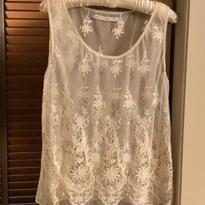 Lace top.  Beautiful with camisole.